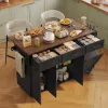 Test FirFurd Ilot Central Cuisine Noir : un gros bloc pratique… si on accepte le montage