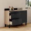 Test Buffet Bas casserolier IDMarket CINA 120 cm : du rangement pas cher qui fait le job