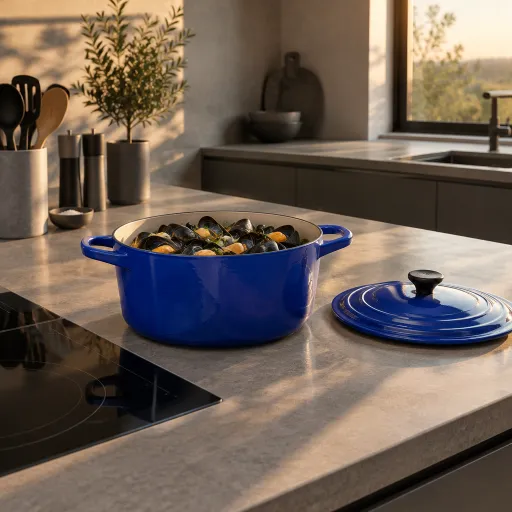 Bien choisir sa cocotte pour moules : guide de sélection et d’intégration sur le plan de travail de cuisine