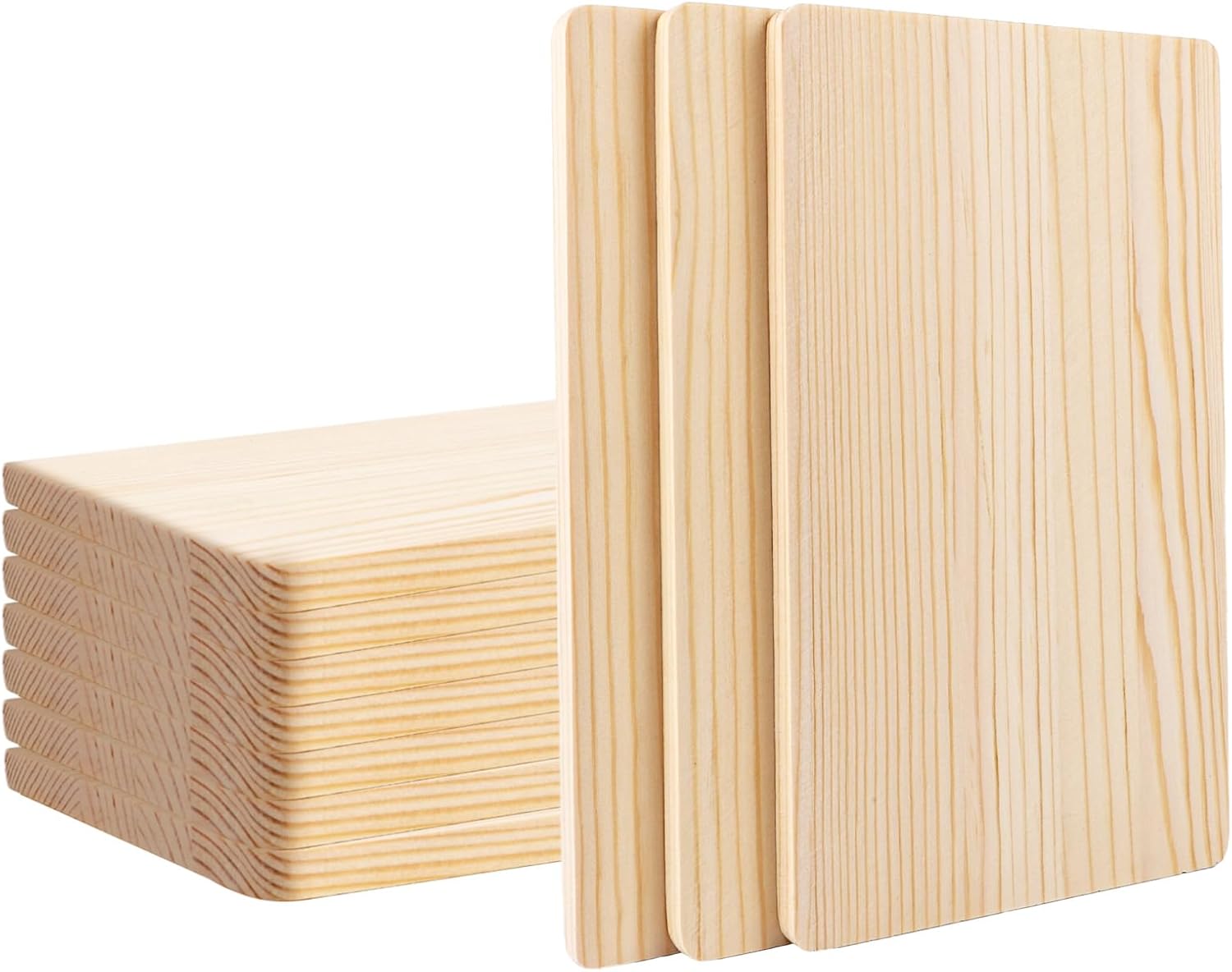 ZOFUN Lot de 10 Planche a Decouper Bois - 24 x 14 x 1 cm Planche apero, Planche à découper en bois de pin, Planche Bois Pin Planche Petit Dejeuner Bois, Petite Planche Boi - Pour pain, viande, légumes