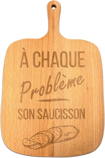 Planche apéro personnalisée - planche à charcuterie saucisson - planche à découper en bois gravée - idée cadeau fête des pères - cadeau fête des grands-pères - cadeau cuisine planche tapas