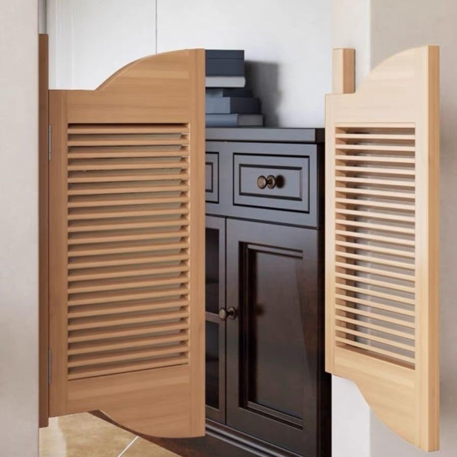 Hggdsac Portes battantes, portes de café, portes intérieures en bois massif, Café, Bar Cuisine Entrée Restaurant Intérieur Utilisation Cloison Décoration (Largeur 100cm hauteur 100cm, style M) 100×100CM M