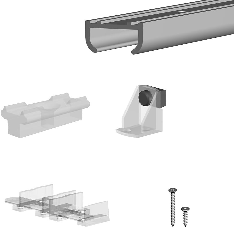 Système coulissant SLID'UP 100 pour 2 portes de placard - rail 1 m - 9 kg