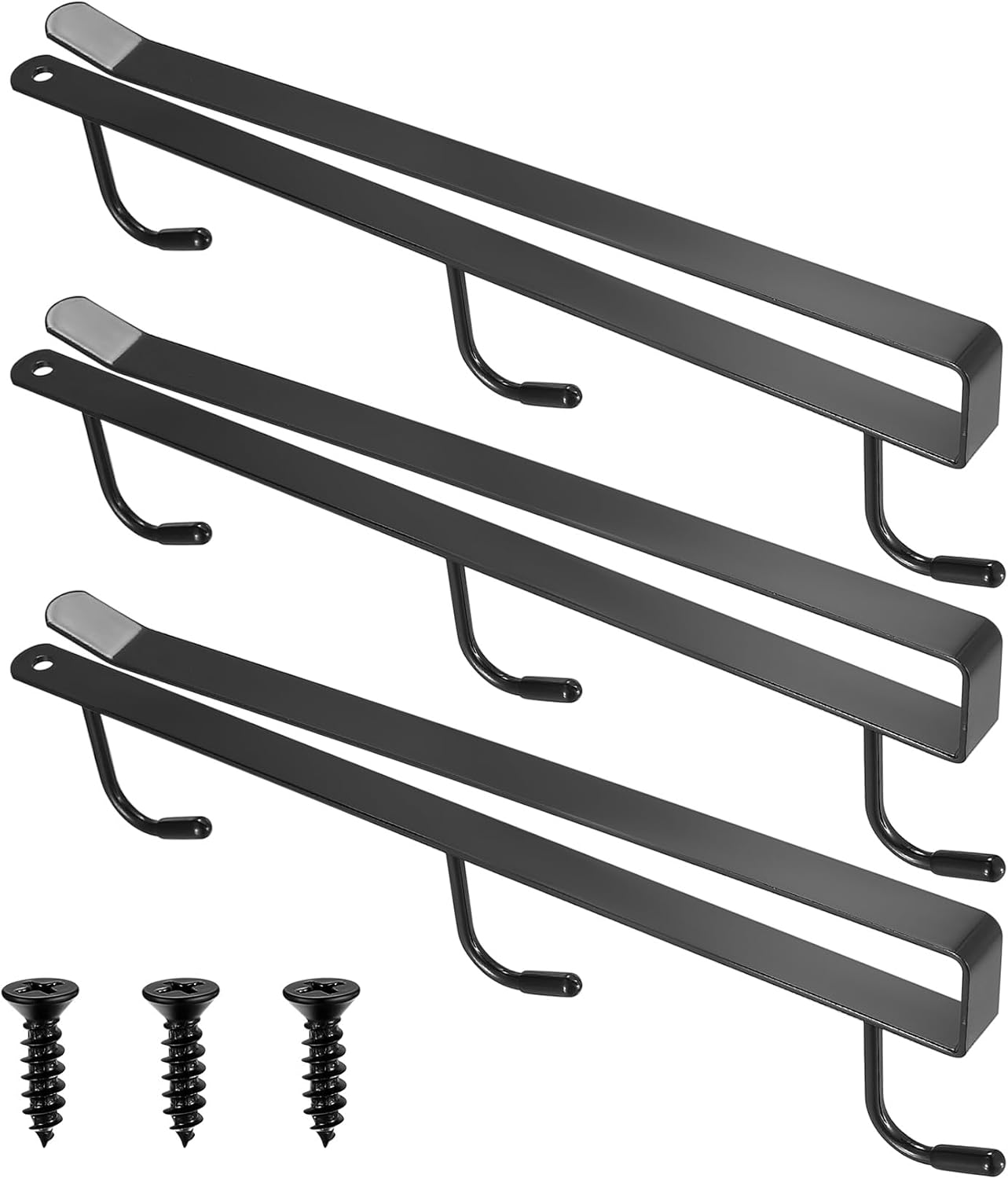 XKQYX 3 Pièces Porte à à Suspendre, Placard Rangement Crochets Suspension, Porte Verres Suspendu sous Armoire Organisateur sans Perçage pour Ustensiles de Cuisine/Cravates Ceintures/Clés