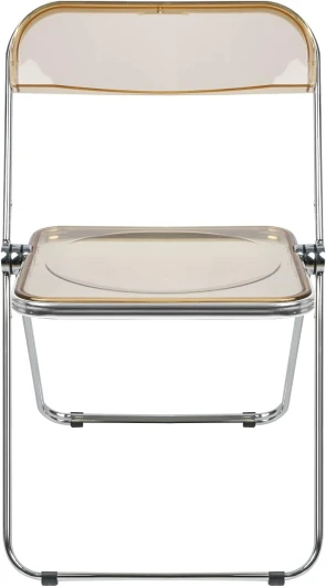 Lot de 1 Chaise de Cuisine Pliante, Chaise Pliable de Salle à Manger Chaise Invité pour Bureau Chaise de Jardin en Métal-46 * 46 * 75cm (Ambre)-1PC 46*46*75cm (Ambre)-1pc