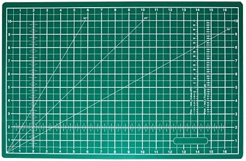 Tapis de découpe A3 autoguérissant double-face 45 x 30 cm – vert, 5 couches en PVC, avec repères en cm/pouces – idéal pour couture, quilting, scrapbooking et loisirs créatifs A3 GREEN