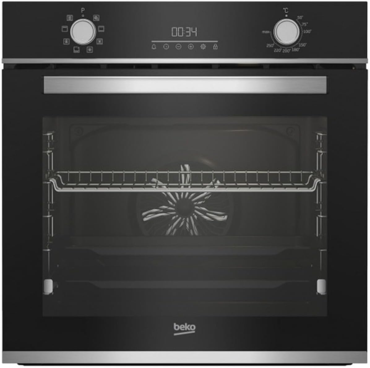 BEKO S0429117 Four multifonction Bbim13300Xd, 72 L, 2500 W, A, noir, 100 W, 80 litres, acier inoxydable, ne s'applique pas