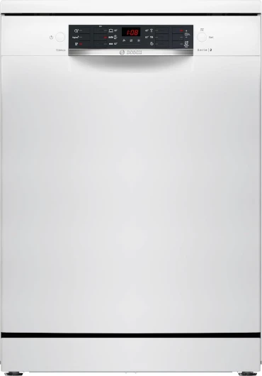 SMS26AW01F, Série 2, Lave-vaisselle 60 cm, Pose libre, Blanc Blanc 60 cm Série 2 Nouveau