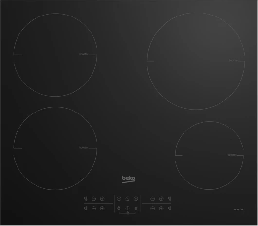 Beko HII64200MT plaque Noir Intégré (placement) 60 cm Plaque avec zone à induction 4 zone(s)