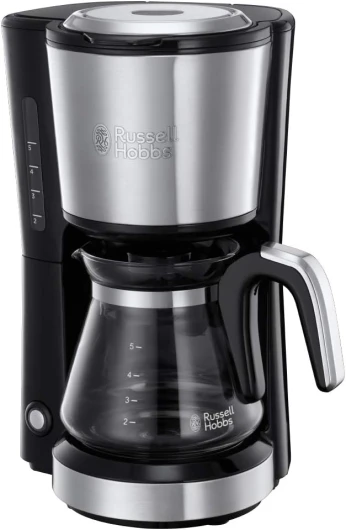 Cafetière filtre Mini [Technologie WhirlTech pour extraction & arôme optimaux, Inox] Compact (5 tasses, verseuse en verre 0,6L, filtre permanent amovible inclus) 24210-56 Cafetière Unique
