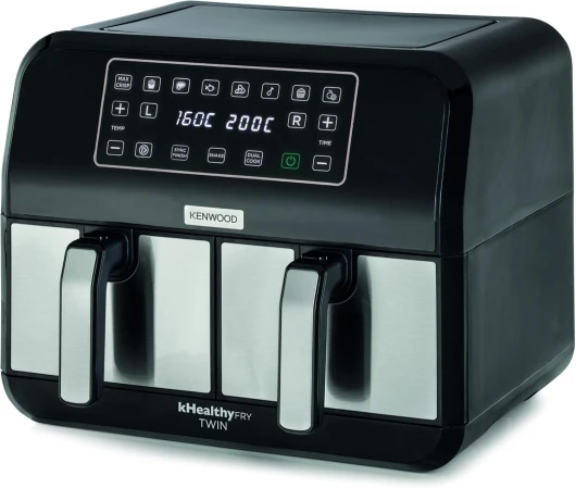 Airfryer HFM20 000MB Kenwood000MB Kenwood 000MB kHealthy Twin 2x4L black silver (HFM20.000MB)