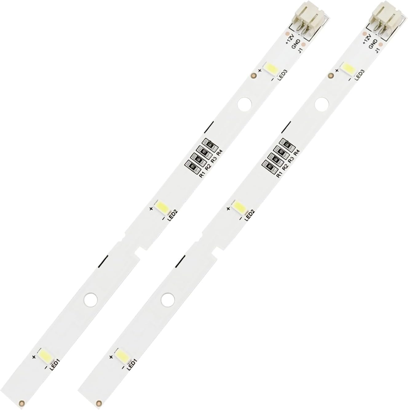 Lot de 2 bandes lumineuses LED pour réfrigérateur RONGSHENG/HISENSE E349766 MDDZ-162A 1629348 DC12 V 2 W, pour réfrigérateur Kenwood KIFF5017 KIFF5020 KIFF7017 KIFF7020 KSBNDIX18 (16 x 1 cm) 2 Pièces.