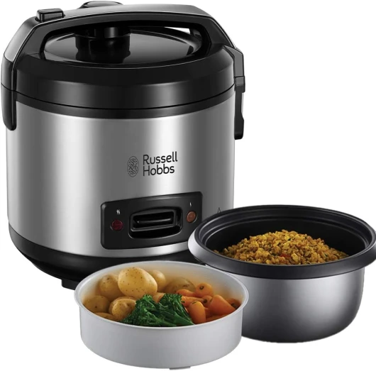 Cuiseur de Riz [2en1 - Simple & Rapide] Classic (1,2L, Panier Vapeur, Couvercle Verrouillable, Maintien au Chaud Auto, Bol Antiadhésif Amovible) 27080-56 (Exclusivité Amazon) Cuiseur de riz et vapeur