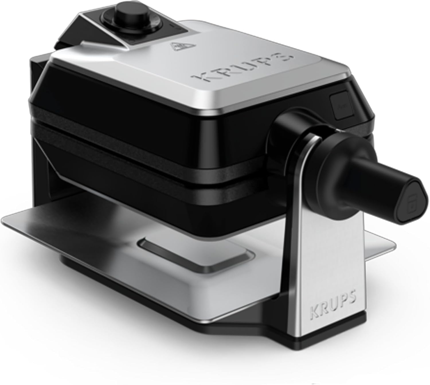 Gaufrier rotatif Noir et Inox, 1200 W, Système rotatif professionnel, Position verticale, Gaufres Dorées, Plaques amovibles et antiadhésives FDD95D10 Unique