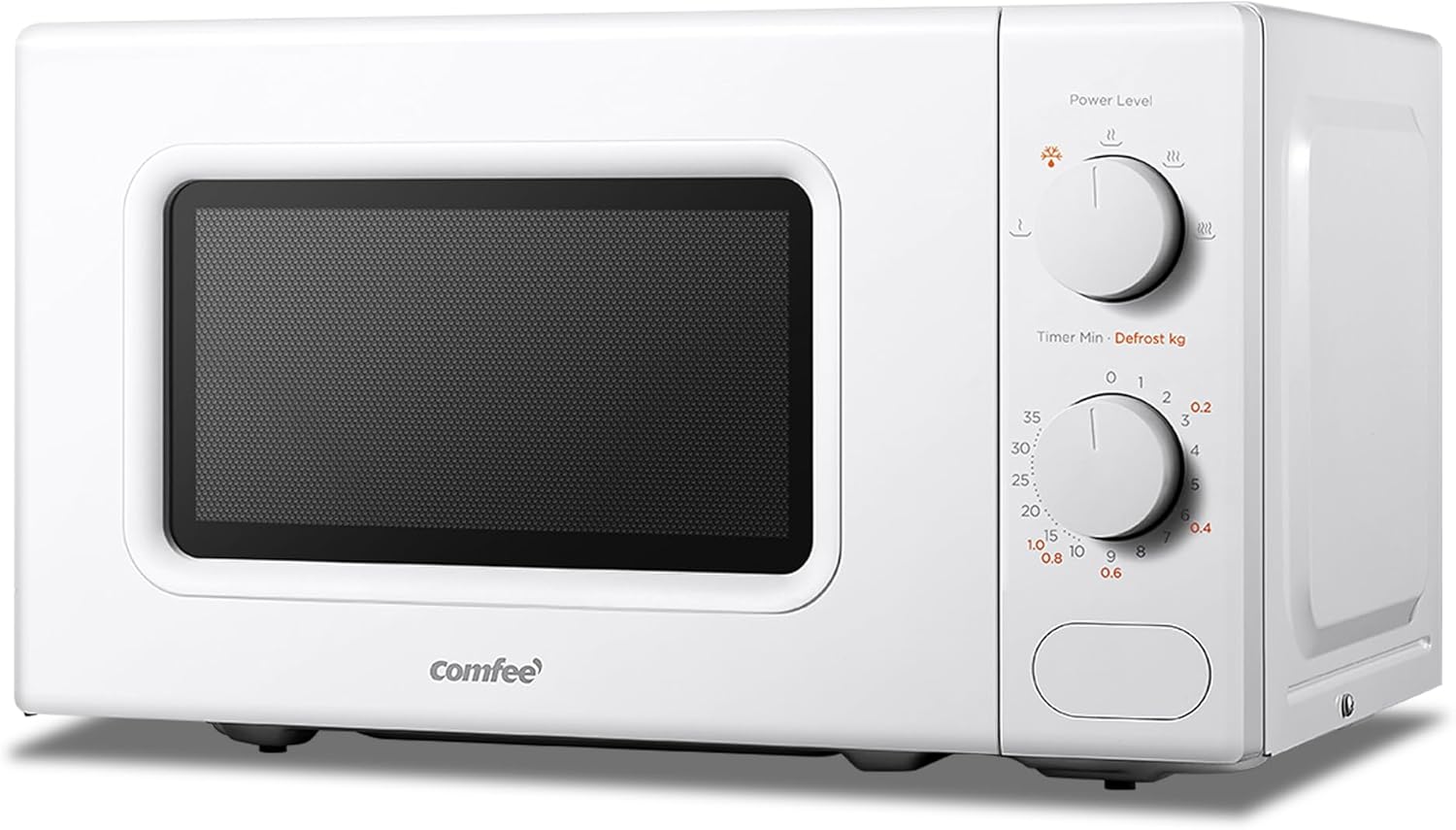 ' CM-M202CC(WH) Four à micro-ondes compact avec la capacité de 20 litres, 700 W avec Commande manuelle, Convenable pour petites cuisines, 5 niveaux de puissance, Dége rapide, Blanc 20l Blanc