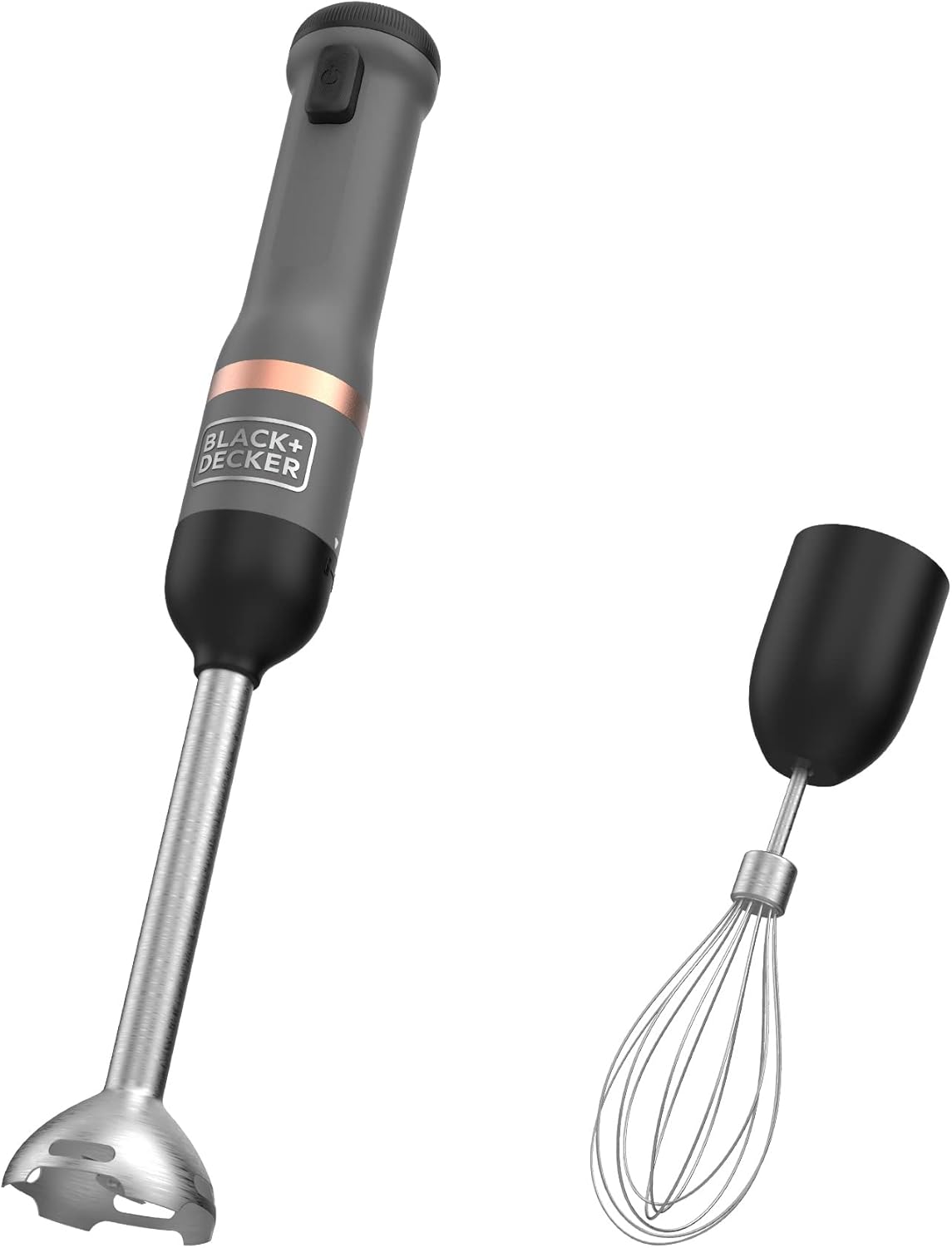 BLACK+DECKER Robot de Cuisine Multifonction KitchenWand Mixeur Plongeant à Main Compact et Ergonomique BCKM1011KGF-QW