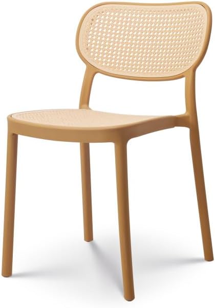 Chaise de Salle à Manger Moutarde Style Vintage Jaune