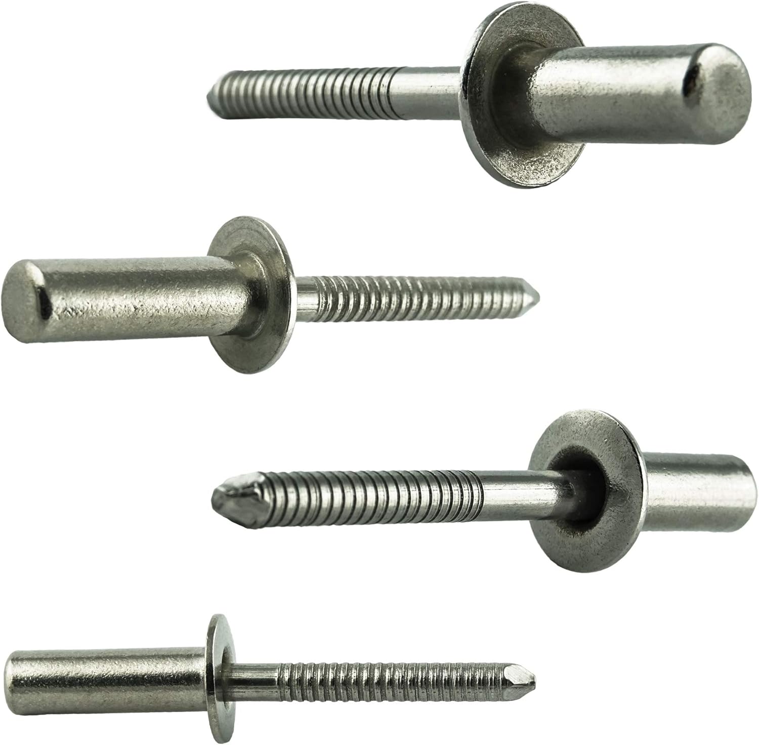 AGBERG Lot de 50 rivets aveugles étanches à tête plate en acier inoxydable VA A2 V2A 4,8 x 12 mm 50 4,8 X 12 mm