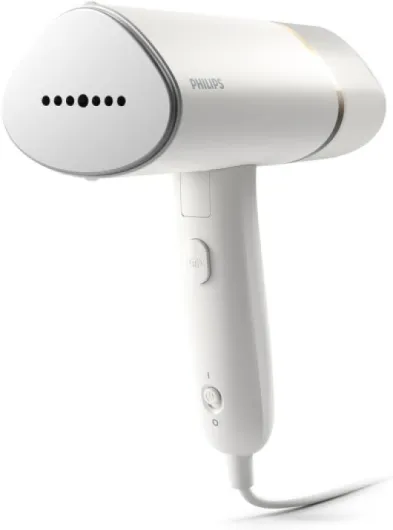 Défroisseur à Main 3000 Séries - 1000W, 20 g/min de vapeur, Réservoir d'Eau Amovible de 120 ml, Plaque Chauffante, Blanc (STH3020/10)