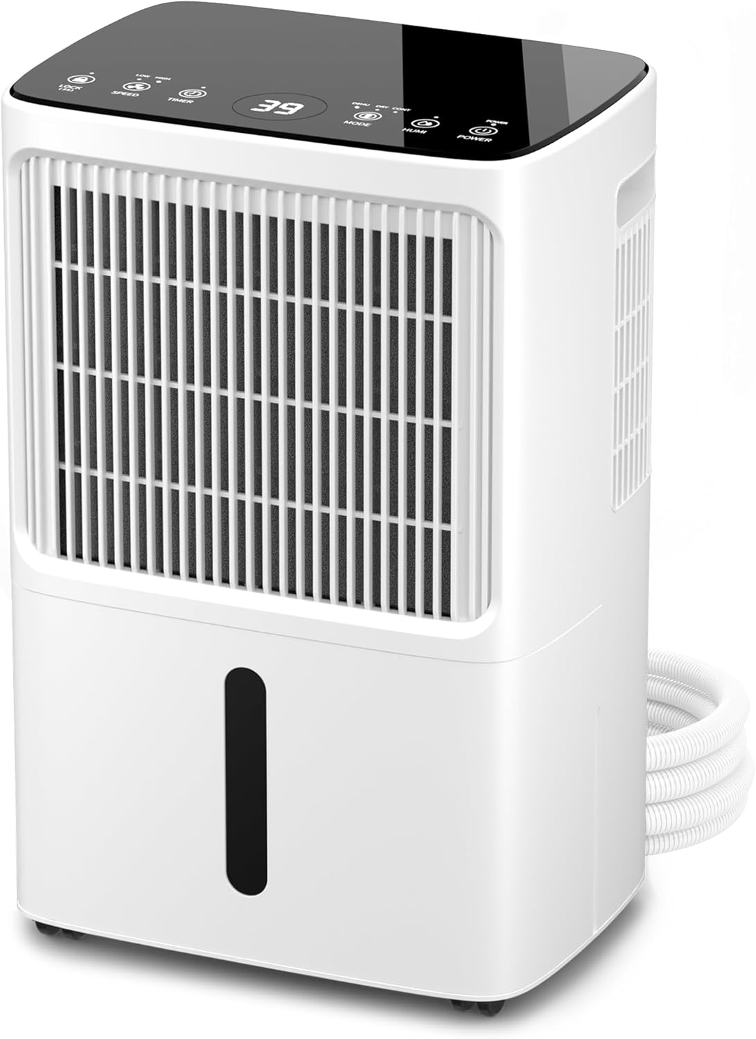 Erikssøn Deshumidificateur D Air Anti moisissure 16l/24 h - Maison Déshumidificateur D'air écran LED Absorbeur D'humidité electrique avec capteur - Desumificateur D Humidité - Dehumidificateurs Blanc