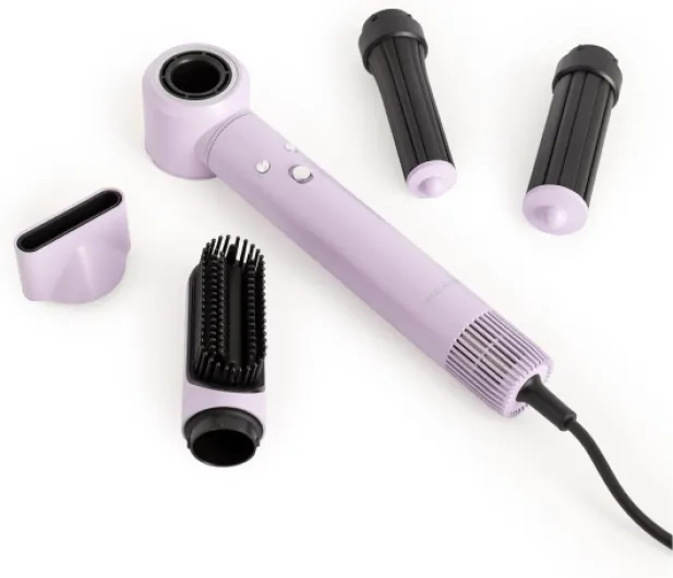 /ION STYLER PRO/Sèche-cheveux ionique 5 en 1 Lavande/Moteur DC Brushless, 3 vitesses, fonction air froid, 3 niveaux de température, étui de rangement, 1300W ION STYLER PRO Lavande