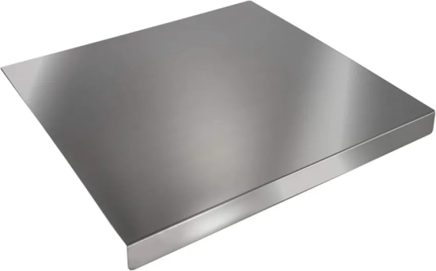 ZeroInox Planche à découper en acier inoxydable professionnel (toutes les mesures), plan de travail cuisine, usage alimentaire, plongeur pour pétrir le pain, les pizzas, les arrêts antidérapants