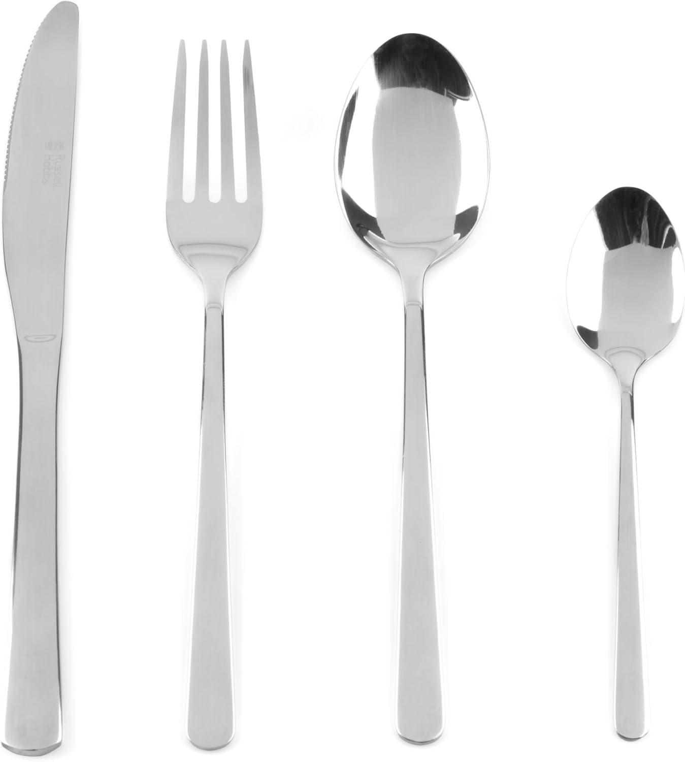 Service de 16 Couverts en Acier Inoxydable Deluxe Vienna, Ensemble de 4 Fourchettes, 4 Couteaux, 4 Cuillères à Soupe et 4 Cuillères à café, Parfait pour 4 Personnes, Garantie 15 ans 16 pièces