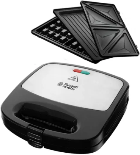 Appareil Croque Monsieur [Multifonction 3 en 1] Fiesta (Gaufrier, Sandwich, Gril, Plaques antiadhésives lavables au lave-vaiselle, extensible : cake pop, mini donut, churros) 24540-56 Appareil Croque Monsieur 3 en 1