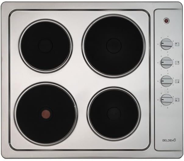 PLAQUE DE CUISSON ÉLECTRIQUE INOX 4 FEUX 5500 W- BELDEKO