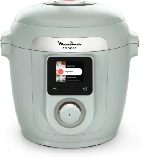 Cookeo Wifi 10-en-1, Multicuiseur intelligent haute pression, 10modes de cuisson, Rapide, Sans surveillance, Guide de cuisson pas à pas, 6 L, CE96G310 Eucalyptus 10 modes de cuisson