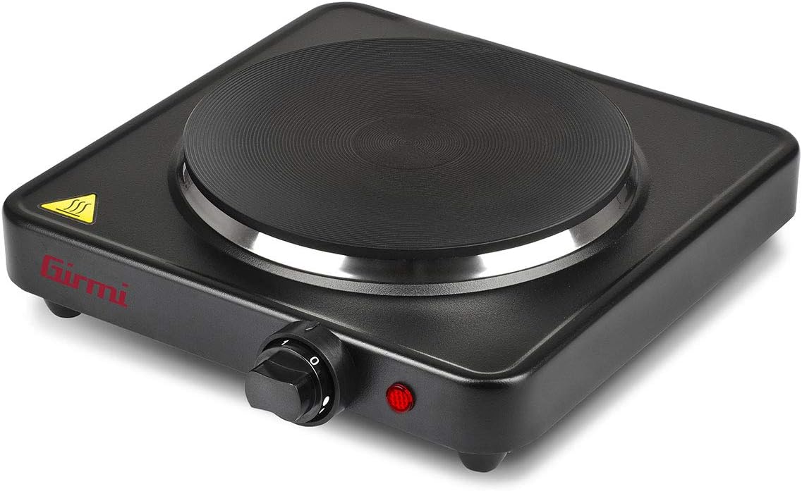 Girmi Pe26 Plaque Électrique, Noir Singola Ø18,5cm