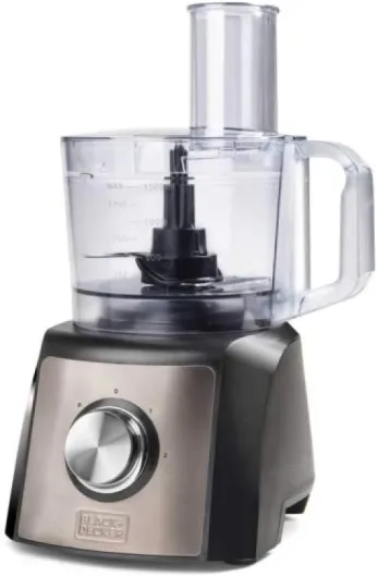 Black+Decker – BXFPA1200E - Robot multifonction - 1200W - Carafe de 1.5l - 2 vitesses/fonction Turbo - 8 accessoires.