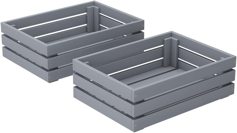 Tiroir Novaro, Gris, Lot de 2