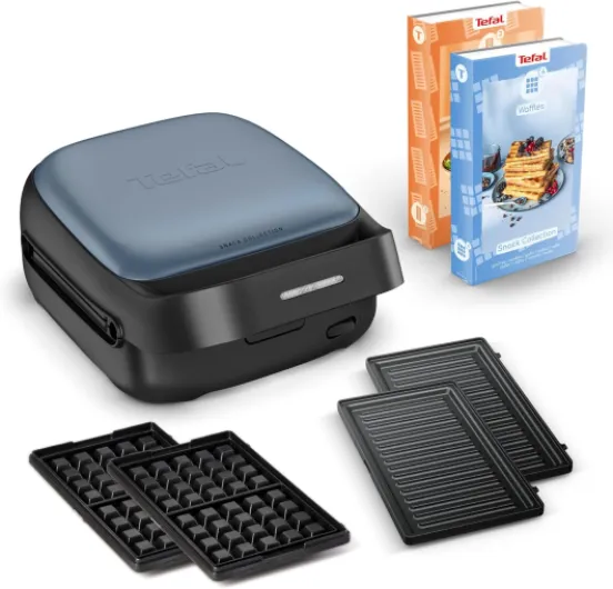 Snack Collection, Appareil à gaufre et croque-monsieur, 20jeux de plaques disponibles, Recettes sucrées et salées, SW8674F0
