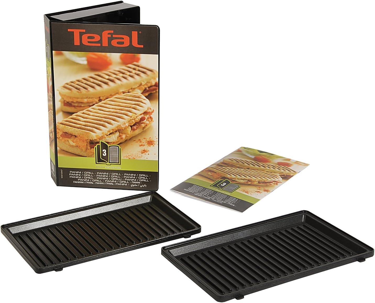 Coffret Snack Collection - 2 plaques grill-panini + 1 livre de recettes XA800312