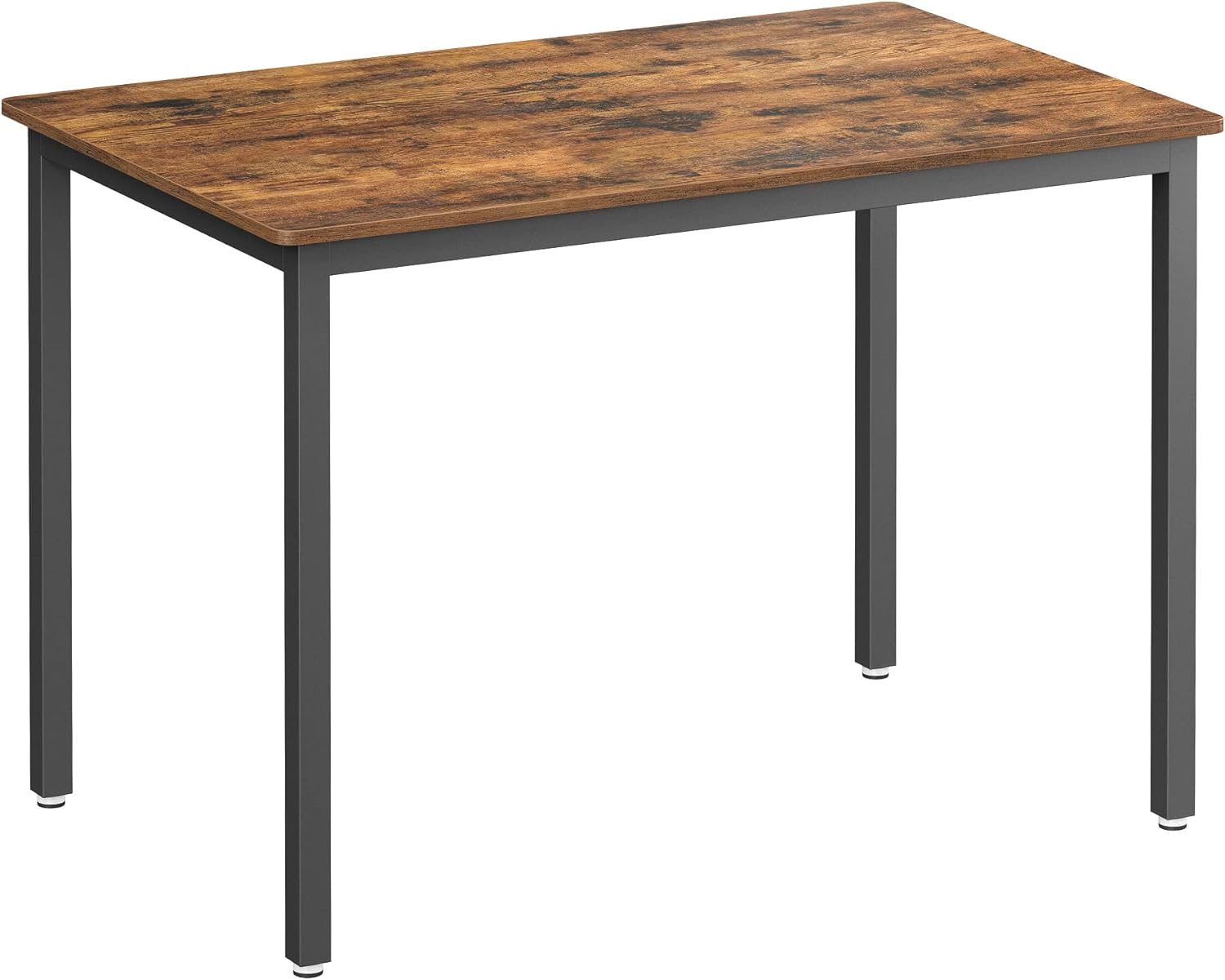 Table de Bar, Table de Cuisine, 70 x 110 x 77 cm, pour 4 Personnes, pour Salle à Manger, Salon, Bureau, Style Industriel, Marron Rustique et Noir Mat KDT081B01 Marron Rustique + Noir Mat