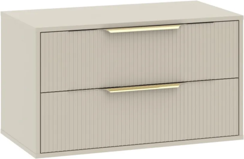 Badplaats B.V - Rimini Meuble de lavabo 80 cm - Beige - Meuble bas avec tiroirs Beige 80 cm