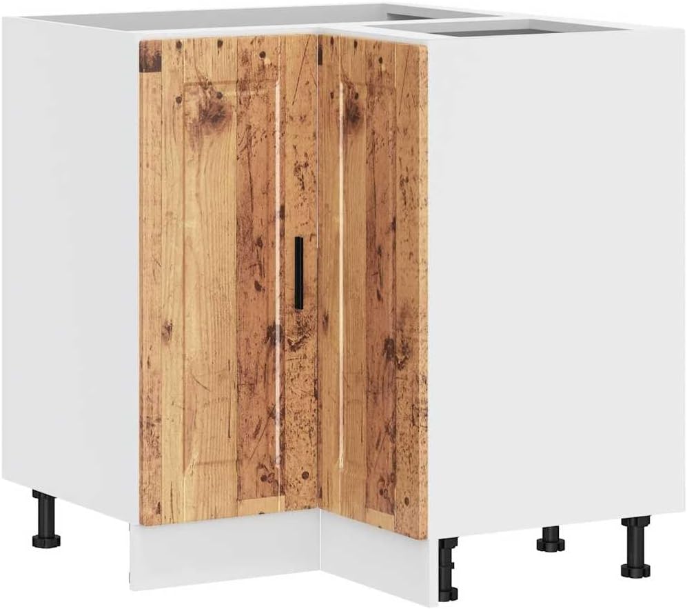 Tomostar Meuble d'angle Bas Cuisine, Armoire d'angle de Cuisine Porto Vieux Bois Bois d'ingénierie 75,5x75,5x81,5 cm