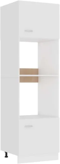 Armoire Micro-Ondes en aggloméré Blanc 60 x 57 x 207 cm