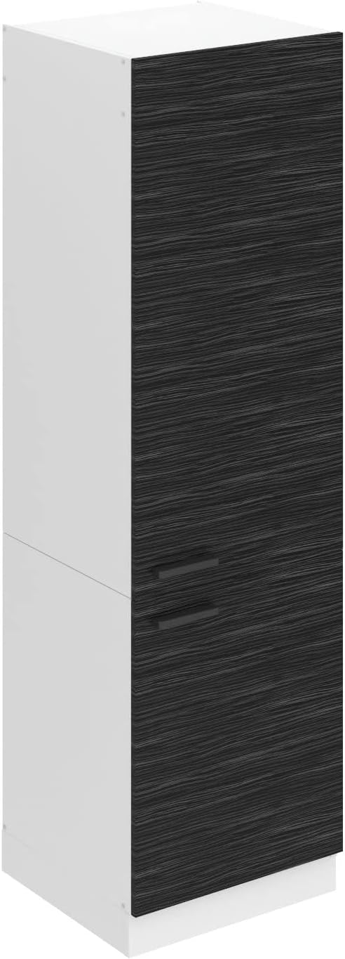 BELINI Colonne pour Réfrigérateur Encastrable SSL60 I Armoire de Cuisine Avec 2 Portes I Meuble - Taille: 57,6 x 60 x 204 cm I Armoire de Rangement - Couleur: Ébène Royal