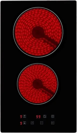 Table De Cuisson Vitroceramique 2 Foyers, Encastrable Plaque Vitrocéramique Intégrée, 3000W Double Plaque à Vitroceramique, Plaque de Cuisson Électrique, Double Zone de Cuisson, Commande tactile