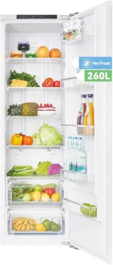 Magictec Frigo encastrable Réfrigérateur froid ventilé - Refrigerateur 1 porte sans congelateur,177 cm hauteur, 260 L - No Frost - Commande électronique - Alarme de porte - Éclairage LED 260L