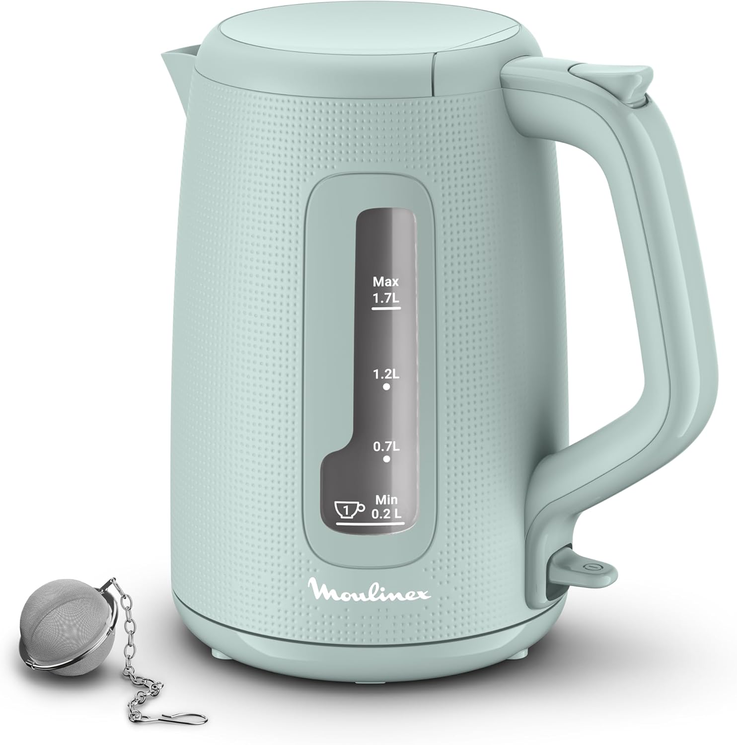 Bouilloire électrique, 1.7 L, Ebullition rapide, Arrêt automatique, Indicateur 1 tasse, Filtre anticalcaire, Boule à thé incluse, Morning, Eucalyptus, BY2M1310 Bouilloire 1,7L - Morning