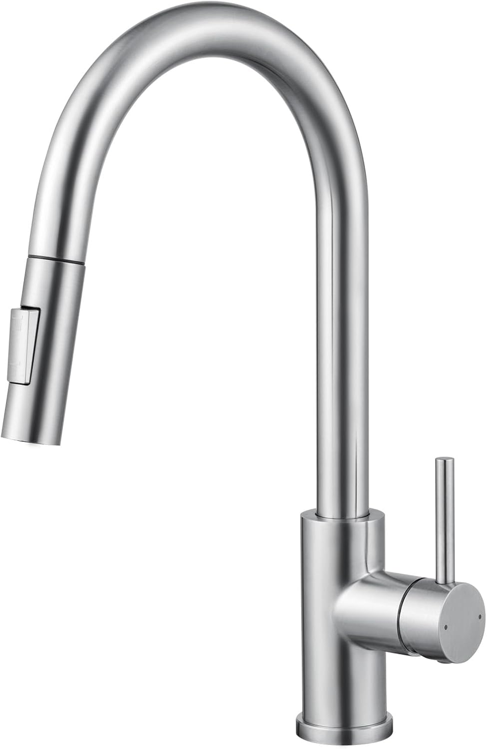 Robinet Cuisine Douchette, Mitigeur Cuisine avec Douchette Extractible 2 Modes de Pulvérisation, Robinetterie Evier de Cuisine Pivotant à 360° Chaud et Froid en Acier Inoxydable - SÉRIE SOFETIY Inox Brossé