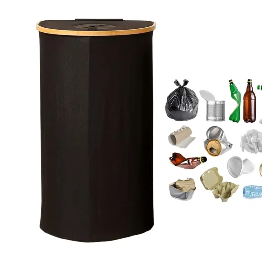 Poubelle de Tri pour Cuisine - Poubelle À Déchets Avec Sac Réutilisable Intégré - Bac de Recyclage à Compartiments pour Maison Bureau Garage Chambre Intérieur Extérieur,Usage Type D