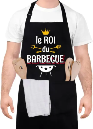 Tablier Barbecue Homme,Tablier de Cuisine pour Homme,Réglable Étanche Noir Tablier BBQ personnalisé pour Barbecue Fête,Fête des Pères,Anniversaire,Noël,Saint-Valentin