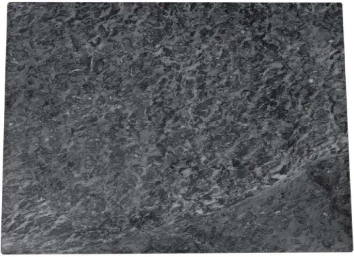 BrandNewCake® Plaque en Marbre 30x40cm - Pierre Naturelle Véritable - Planche de Service & Tempérage du Chocolat - Noir/Gris