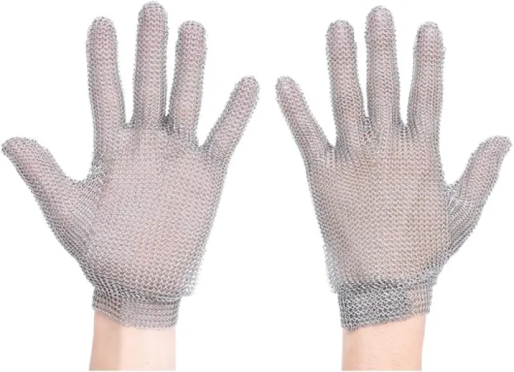 Gants anti coupures en cotte de mailles S (Pack of 1) argent/gris