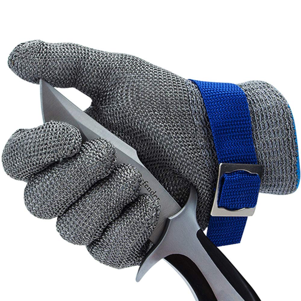 Gants de travail CPTDCL Niveau 9 Gants résistants aux coupures Gants résistants à la rouille pour boucherie (L) L (Lot de 1)