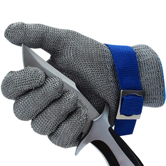 Gants de travail CPTDCL Niveau 9 Gants résistants aux coupures Gants résistants à la rouille pour boucherie (L) L (Lot de 1)